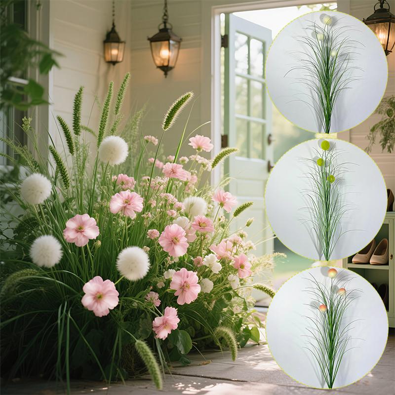 1PC/2PC Decorative Grasses Balcony Plastic Realistic Faux Floral for Home Indoor Multiple Options Available
