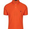 Polo Ralph Lauren SS22 Einfarbiges Logo Besticktes Kurzarm Poloshirt Herren Oberteile Orange 710782592-024