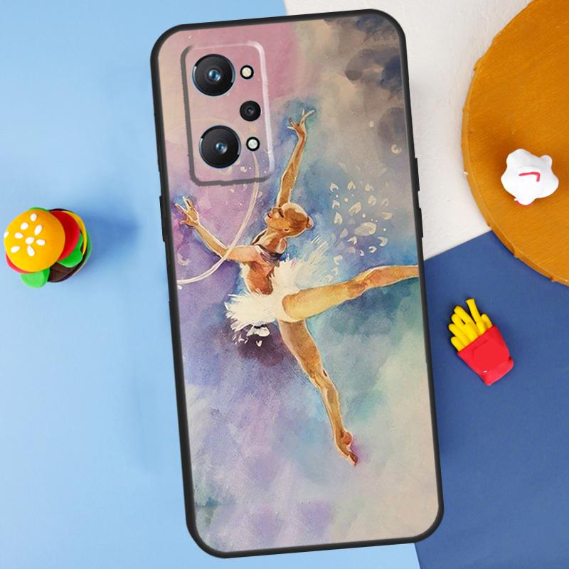 

Gymnastics Oil Painting For Realme C55 C67 C61 C75 C53 C51 C21Y C25S GT 6 6T 5 GT7 Pro 10 11 12 13 14 Pro Plus Case Realme GT7 Pro