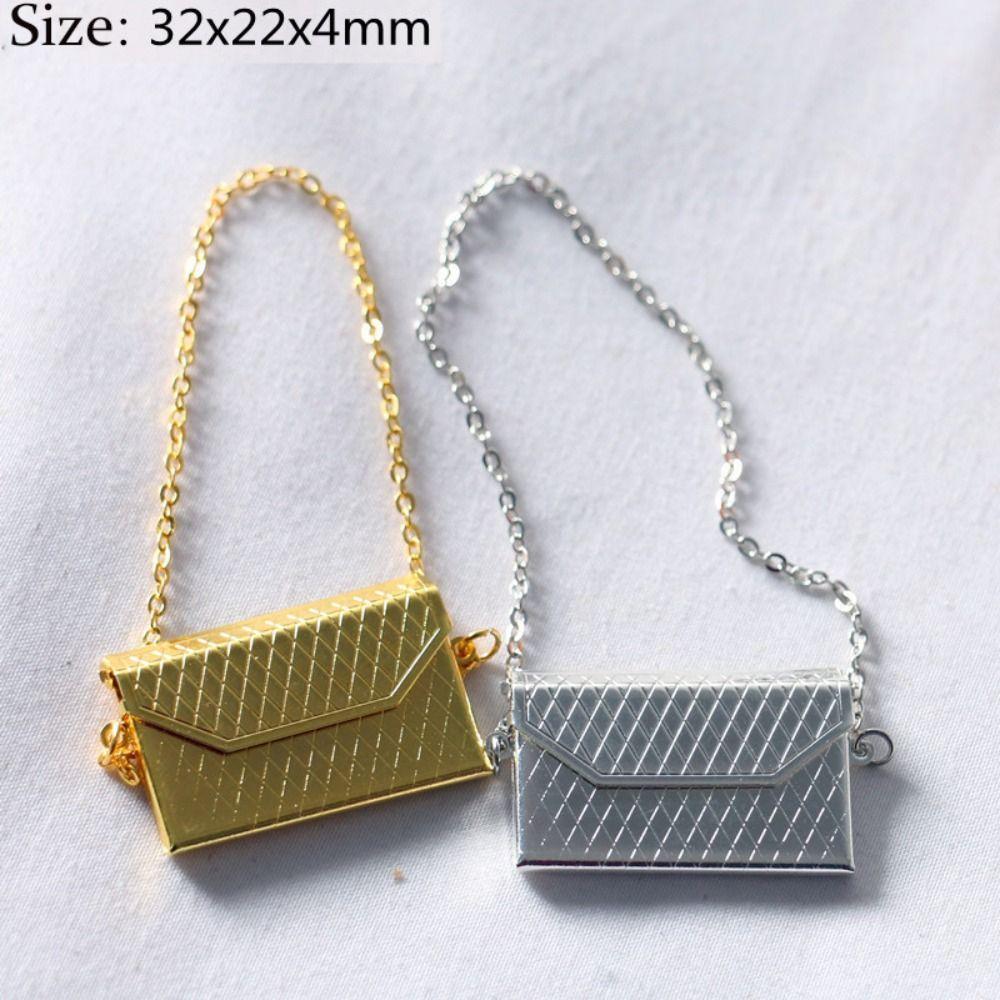 Metal Dollhouse Mini Bag Dolls Accessories Shopping Handbag  for 1/6,1/8 BJD Doll /OB11