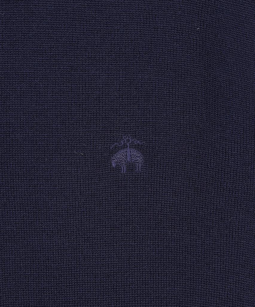 BROOKS BROTHERS Merino Wool Logo Polo Sweater (Navy) (Bbwtmnf301)