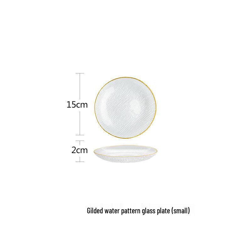 Nordic Crystal Glass Gold Rim Tableware