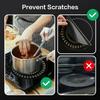 9.5 Inch Thermochromic Silicone Induction Cooktop Protect Mat,2Pcs Induction Cooktop Protective Cover,Non-Slip Pads to Prevent Pots and Pans from