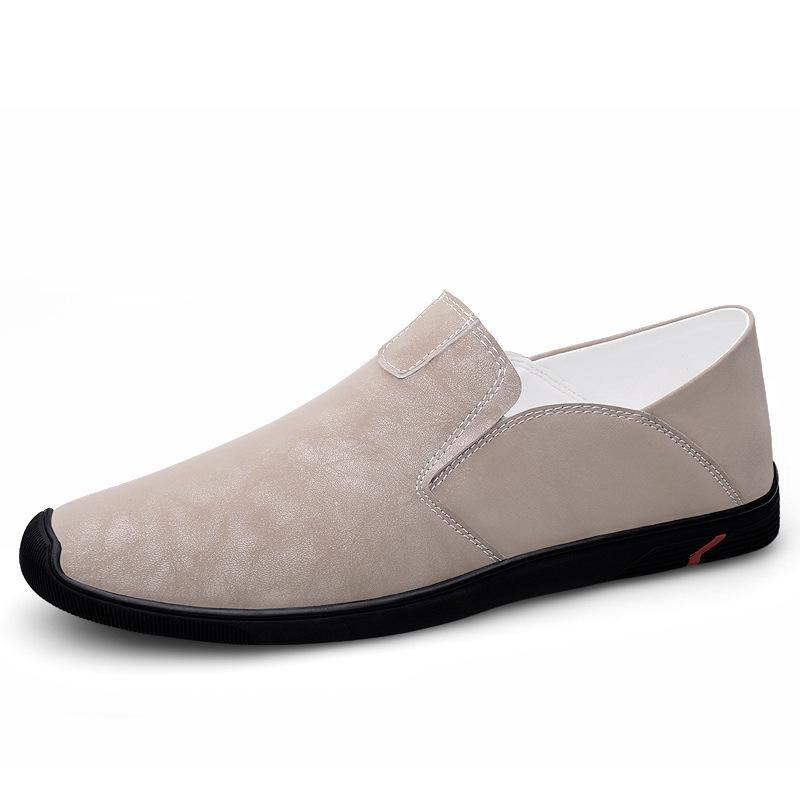Men s Slip-On Driving Moccasins: Frosted Cowhide Two-Way Casual Shoes for Spring  Autumn 40