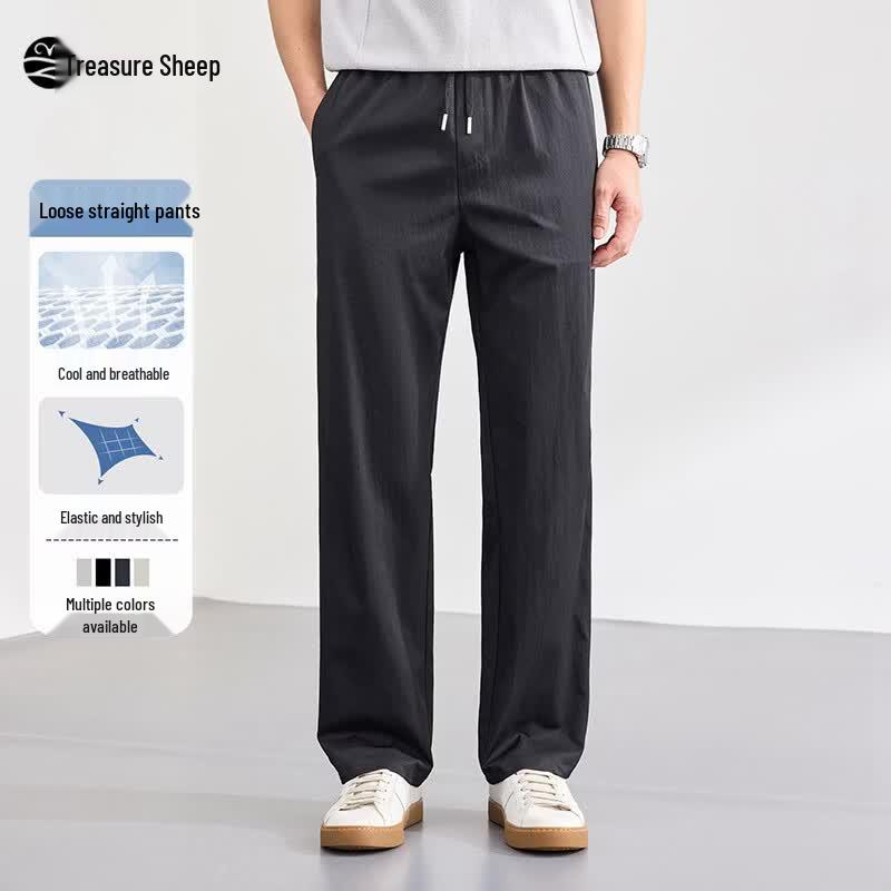 

Men s Ice Silk Straight Leg Casual Pants XL/180
