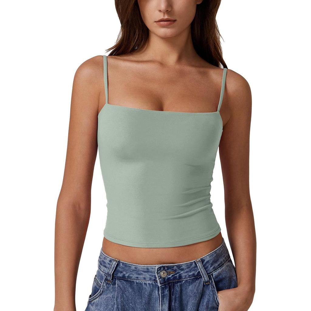 Women's Fashion Sleeveless Sexy Adjustable Small Camisole Colour Tank Top