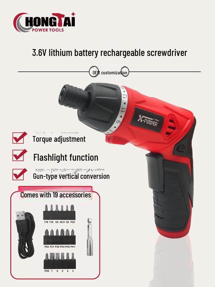 3.6V Lithium Universal Screwdriver Kit: Mini Electric Drill for Household Appliance Repair