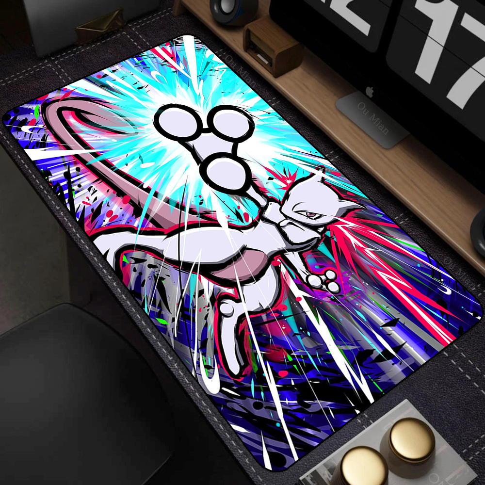 Large Kawaii Mouse Pad Laptop Non Slip Gaming Keyboard Mats Rug New Japan Anime P-pokemon Mousepad XL Gamer Cabinet elf Desk Mat