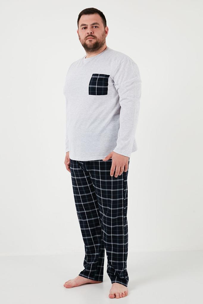 Men's Plus Size Plus Size Pajama Set Cotton Regular Fit Plus Size Pajama Set Men's Pajama Set