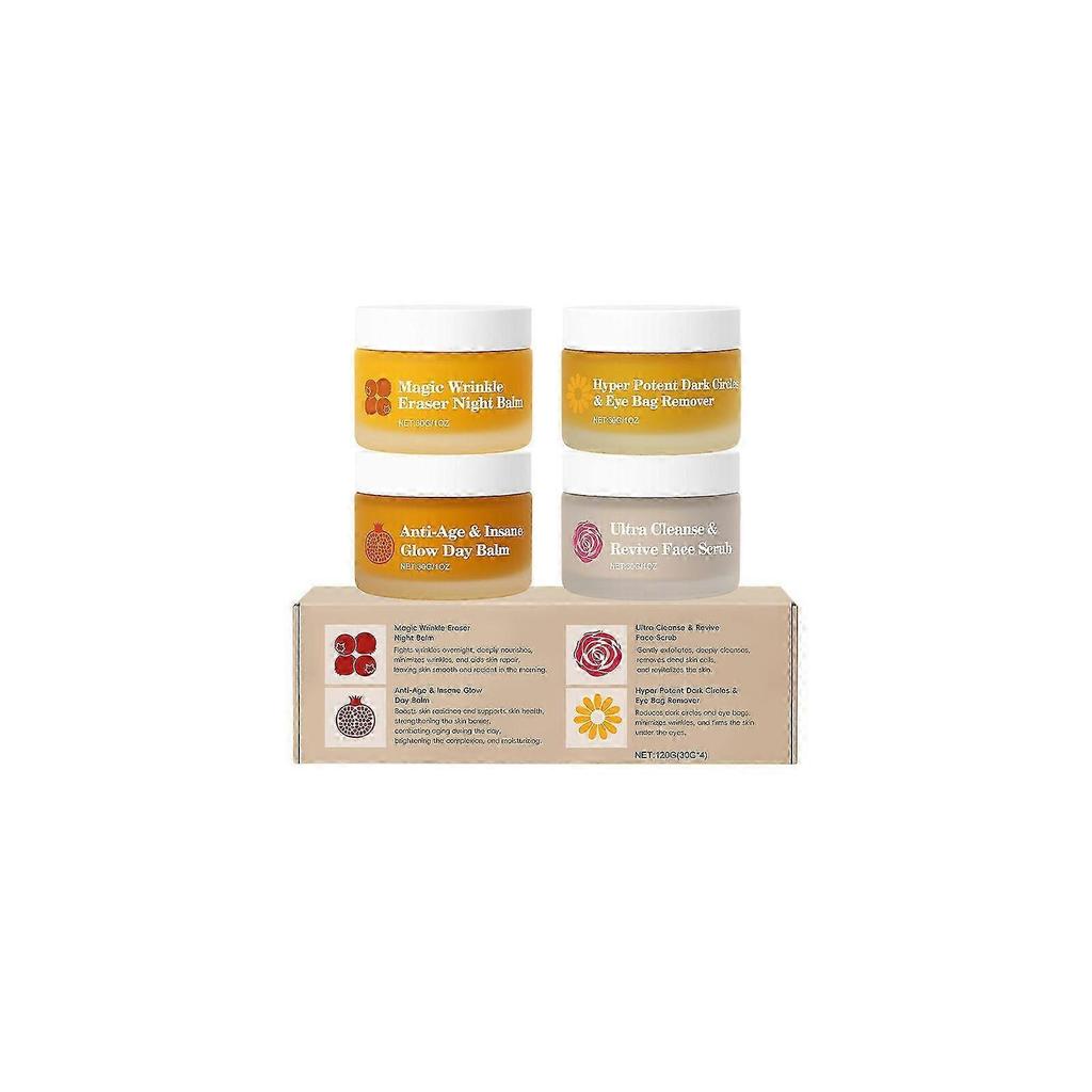 All-in-One Organic Face Balm System for Mature Women - 4-in-1 Set, Ideal for Every Skin Type