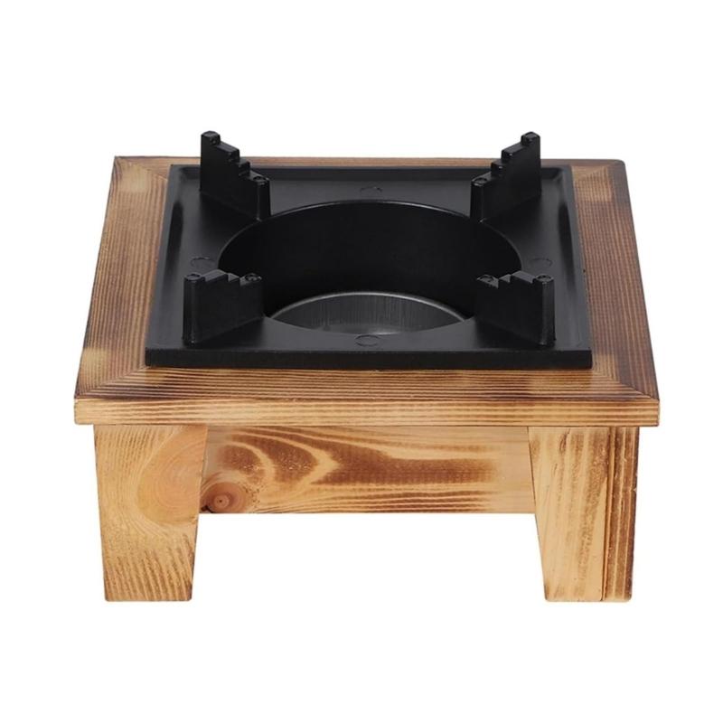 

Small Windproof Liquor Burners Easy Cleaning Wood Metal Texture for Outdoor Activity with Stable Flame and Easy Cleaning