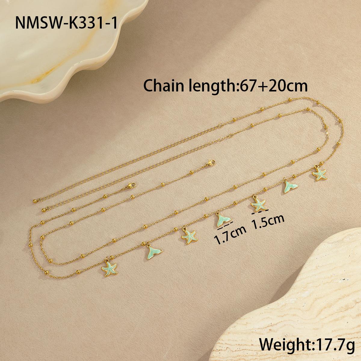 GEMCHIC Women s 18K Gold Plated Titanium Steel Multi-Layer Layered Waist Chain Body Chain Fashion Personality High-End Accessory