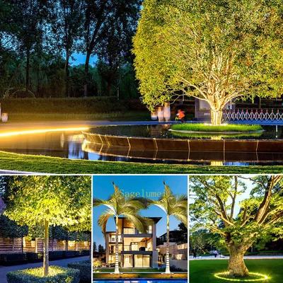 LED Tree Hugger Light Ring Splicing Outdoor Waterproof IP67 Pillar Lights Landscape Garden Lighting Decor Gazebo AC220v DC24v12w