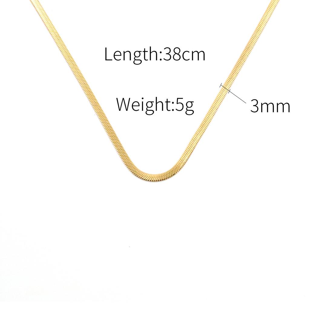 Wind Three Layers Stacked With Titanium Steel Necklace Women'S 18K Gold High-End Necklace Jewelry