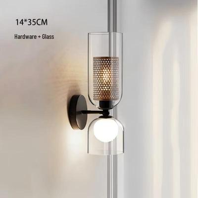 Nordic Double-Head Glass Wall Lamp