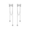 925 Sterling Silver Bow Tassel Earrings: 2023 High-End Exquisite Design for Women, Perfect for a Light Luxury Summer Look.