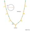Accessories Mixed Color Bead Necklace Niche Exquisite Cherry Inlaid Zircon Clavicle Chain Cross Pendant Necklace Female