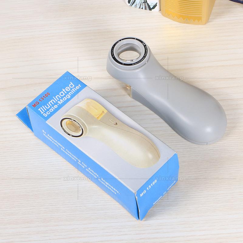 8X Magnifying Glass with Led Light and Scale, Desktop Magnifying Glass, Used for Reading Books, Drawing, Map Seal Recognition