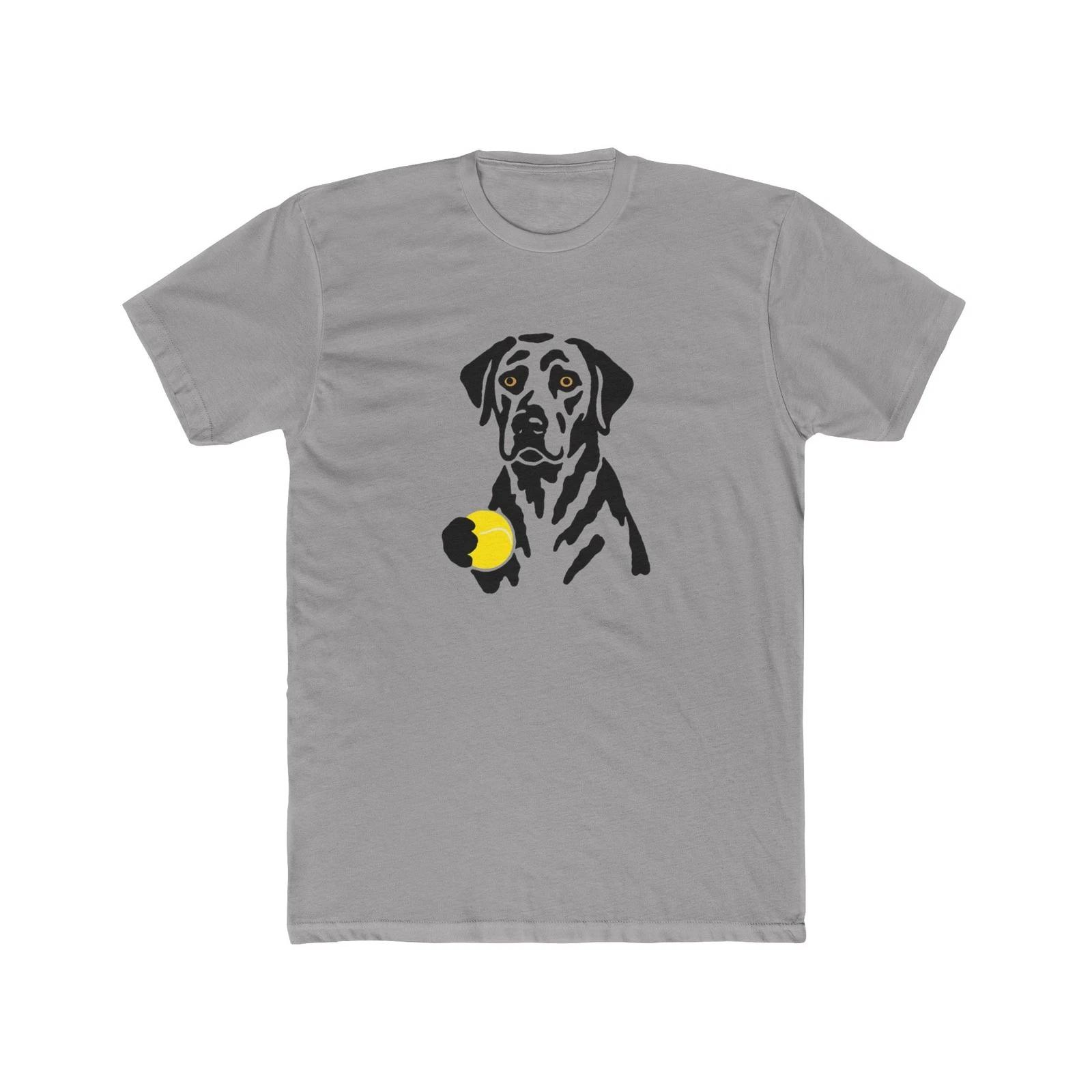 

Funny Black Lab Dog with Tennis Ball T-Shirt 4XL