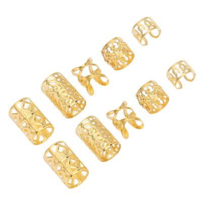 200 Pièces Perles pour Dreadlocks Cheveux Alliage Flexible Exquises Mode Décorations Cheveux Anneaux pour Mariage Fête