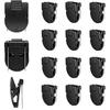 15 PCS Cubicle Clips Black Plastic Cubicle Accessories Hooks for Fabric Walls Panels Wall Clips for Hanging Office Notes Photos Frame Memos