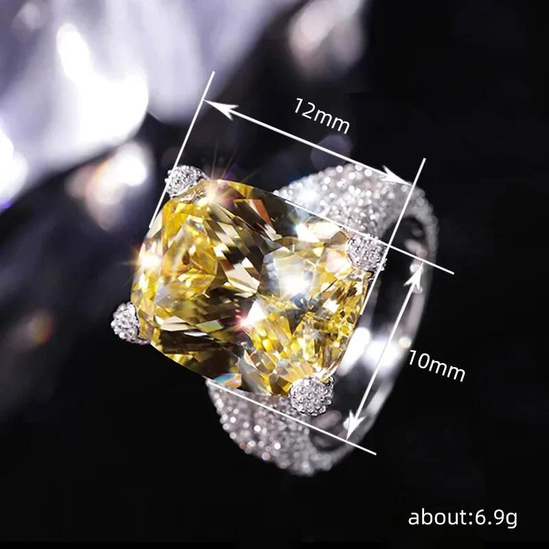 New Geometric Luxury Ring with European and American Style, Dense Set Round Zircon, Elegant Noble Yellow