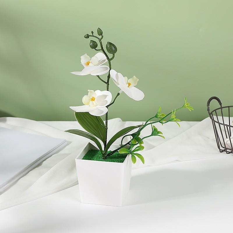 Artificial Plastic Phalaenopsis Flower Bonsai For Event Decoration Home Styling