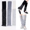Rippstrick-Beinwärmer mit funkelnden Pailletten, inspiriert von Mode-Statements, elastische lange Stiefelsocken, Beinabdeckung für Damen