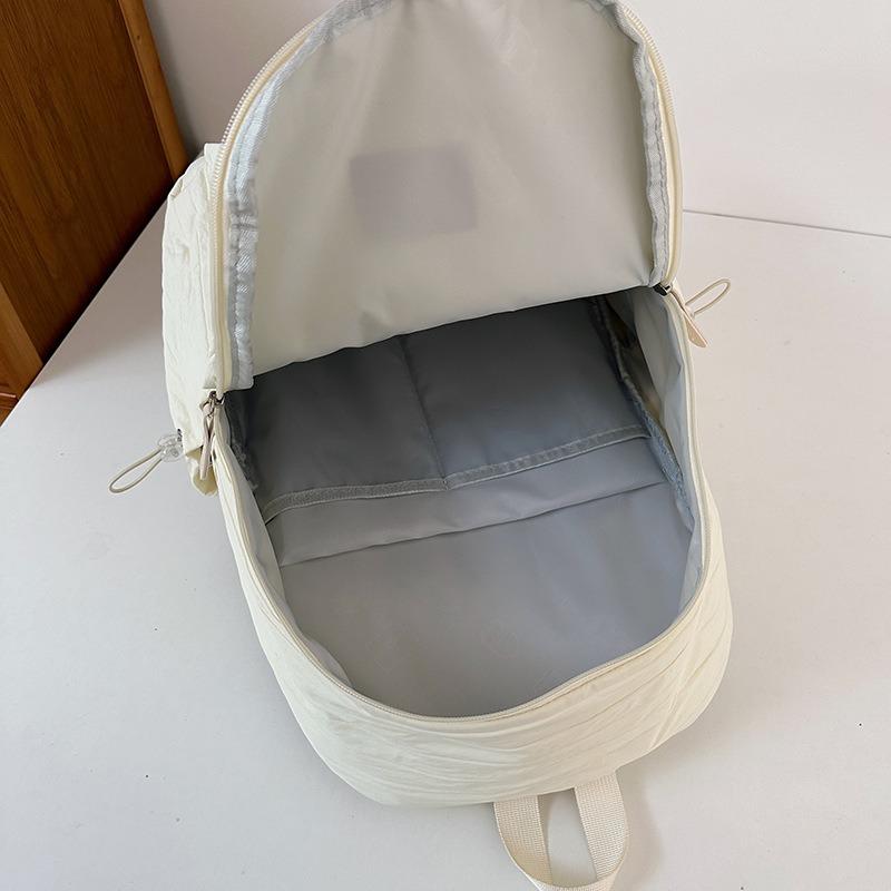 School bag junior high school girls large capacity solid color light primary school backpack high value girl versatile backpack