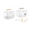 Acrylic Villa Bird Cage Clear and Handle Breathable Lightweight Bird Carrier for Parakeets Small Birds Parrotlets Parrots Parrot