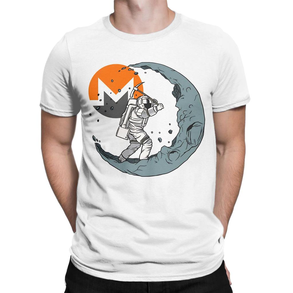 Monero Xmr Moon Unisex Mining Crypto Cryptocurrency Funny Graphic 100 Cotton Tshirt Monero Xmr Tees Tops For Unisex