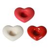 Heart Shaped Ceramic Candlestick Holder Small Heart Candle Holder for Wedding Party Anniversary Valentine's Day Dining Table Centerpiece