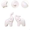 2 Pieces Elephant Sculptures Figurines Home Decor Collection Modern Ornaments Animal Statues for
