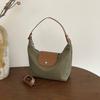 Borsa Tote Impermeabile in Nylon Vintage da Donna a Tracolla Hobos Borsa a Gnocchi Colorblock per Pendolari Quotidiani Casual Versatile Borsa a Spalla