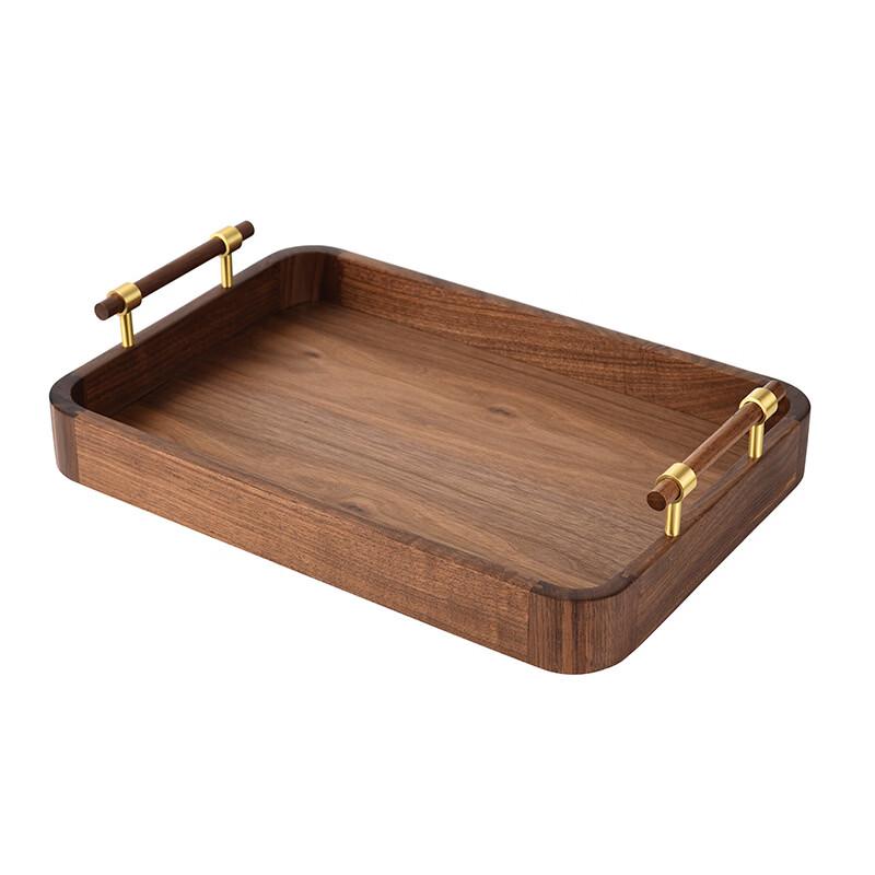 Handun Black Walnut Wood Rectangular Serving Tray