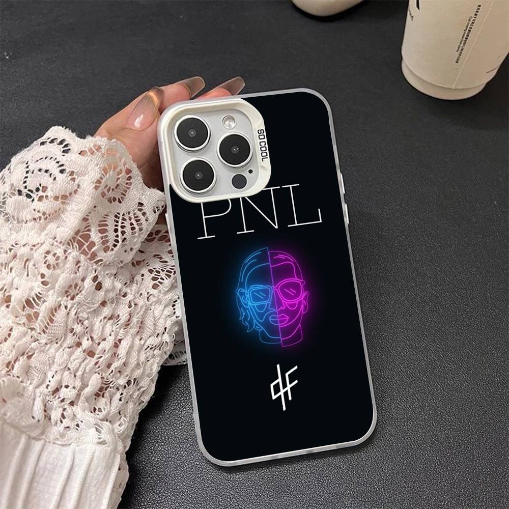 Hip Hop PNL QLF Rapper Fashion Frosted Phone Case For iPhone 17 16 15 14 Plus 13 12 11 Pro Max X Xs XR Silver Hard Cover