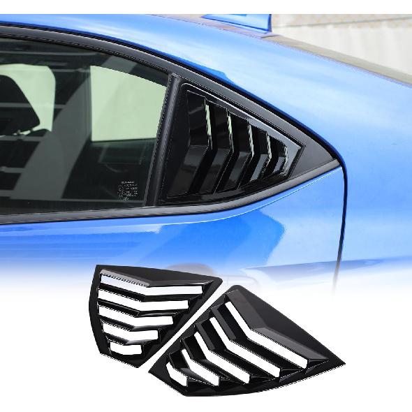 Daeiclru Rear Side Window Louvers Compatible with Subaru WRX 2022 2023 2024, Rear Side Window Louver Decorate Cover, Air Vent Scoop Shades Cover