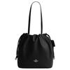 Faye 28 Logo Drawstring Closure Tote Bag Women Tote Black CV947-SVBK