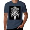 Skeleton Rib Cage Tshirt Active Sports Short Sleeve Cotton Shirt