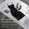Sexy Backless Sequined Hollow-Out Dress With Straps Summer Pure-Desire Style Hot Girl Long Dress With Long Sleeves
