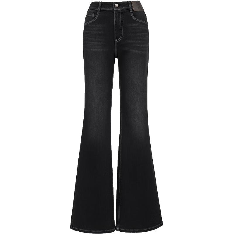 

ONLY Women s Whiskered High-Waist Slim-Fit Flared Jeans M Standard Length