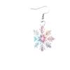 New Year's New Ice Cream Color Gradual Change Snowflake Acrylic Earrings 2025 Retro Literary Winter Atmosphere Earrings