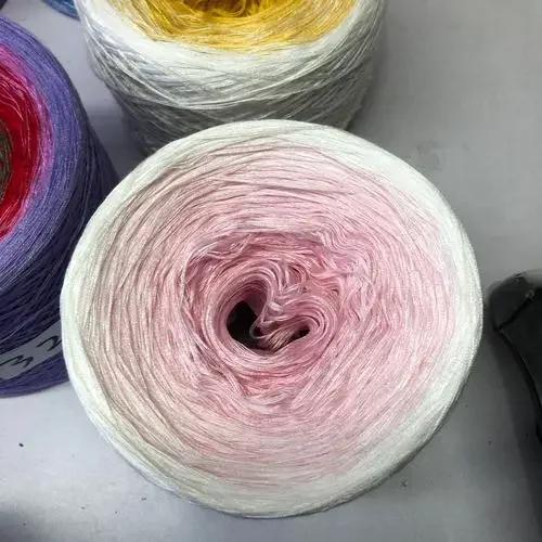 300g/pcs Colorful Pure Cotton Cake Gradient Cotton Rainbow DIY Scarf Shawl Skirt Wool Yarn Crochet
