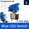 Auto Car Boat Truck Illuminated Led Toggle Switch ON OFF With Safety Aircraft Flip Up Cover Guard 12V20A transparent