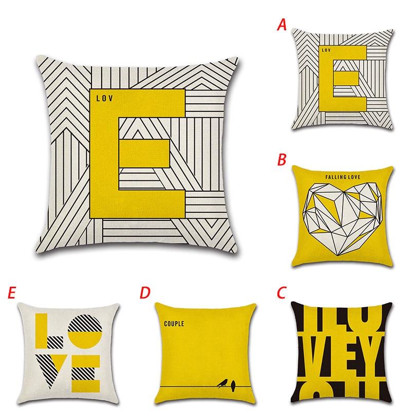 Premium 45x45cm Soft Linen Love Series Cushion Cover For Elegant Sofa Accents
