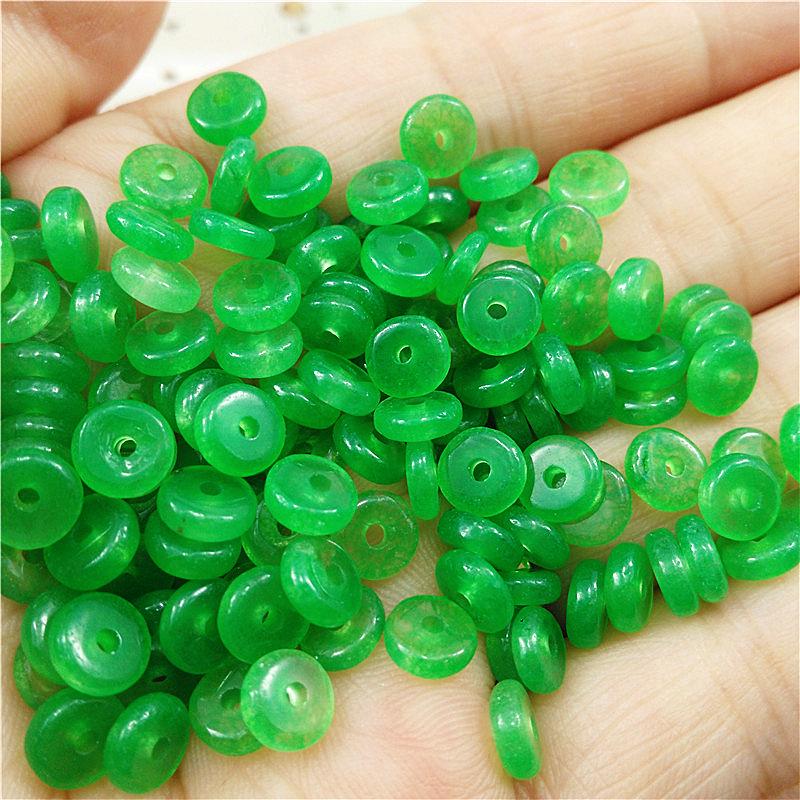 Jade Tricolor Tong Car Wheel Bead Spacer Accessories for Bracelets