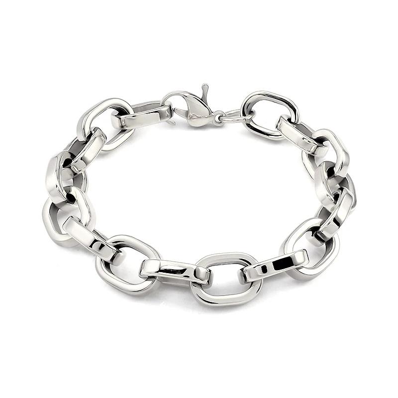 

Simple Big Oval Links Chain 12mm Basic 316L Stainless Steel Chain Necklace for Men Women Unisex Chain Set Customized Length