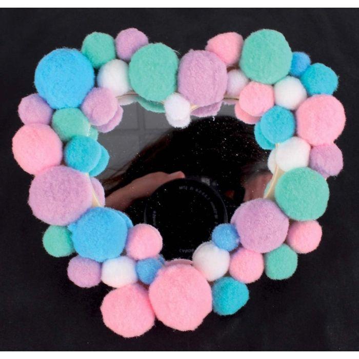 Pompons pastel 1 à 2,2 cm Assortiment 120 pièces