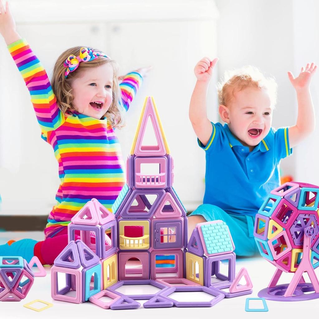 HIWO Magnetic 59 Magnetic Toys for Magnetic Toy Refill Sold Trial Educational Cute 3D Elementary School Building Baby Kindergarten Entrance Birthday