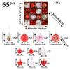 Party Ornaments Set Glitter Holiday Tree Decorations Christmas Ball Set Frosted Christmas Ball Ornaments For Garlands Indoor